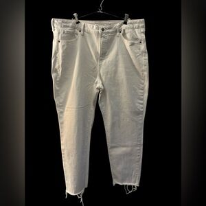 OLD NAVY High-Rise O.G. Straight Secret-Smooth Pockets Jeans Size 18 White